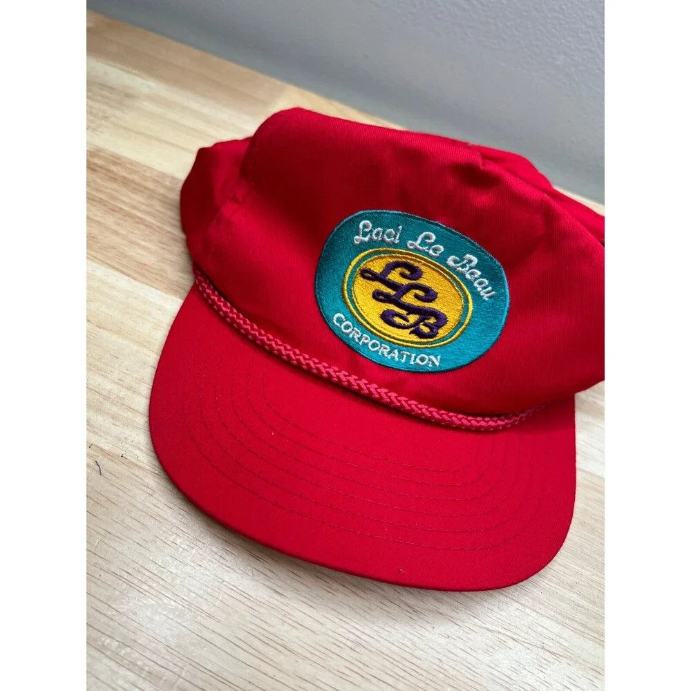 Laci Le Beau‎ Snapback Hat Mens Red Trucker Cap Patch Logo Tea